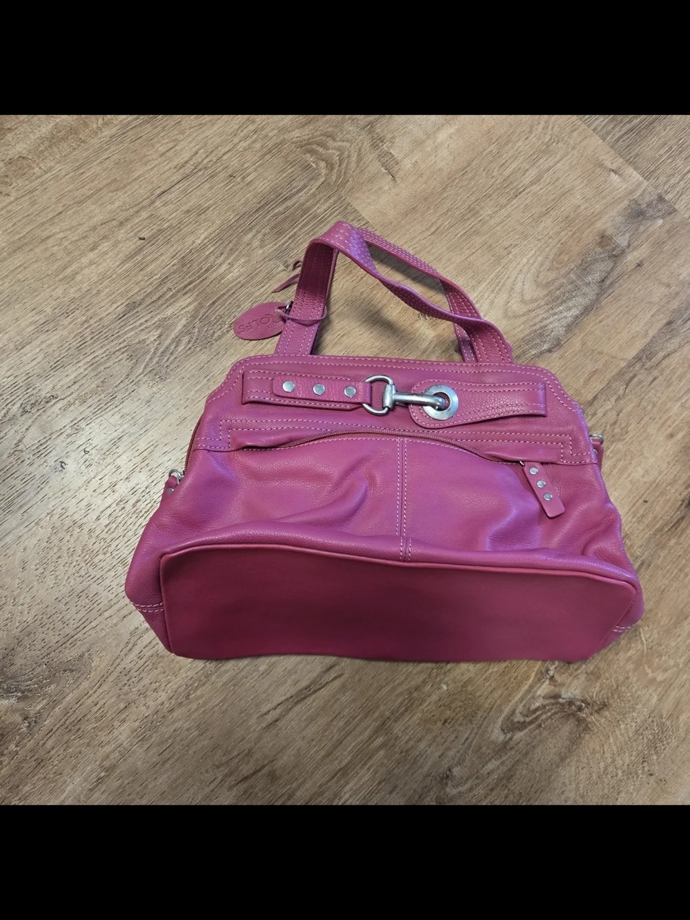 NWOT Rolfs Pink Shoulder Bag Cross Body Strap Genuine Leather